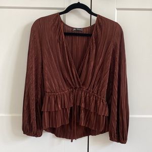 Zara brown top